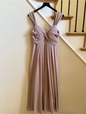 Azazie Blush Mauve Chiffon Gown